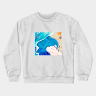 Blue Ocean Waves Crewneck Sweatshirt